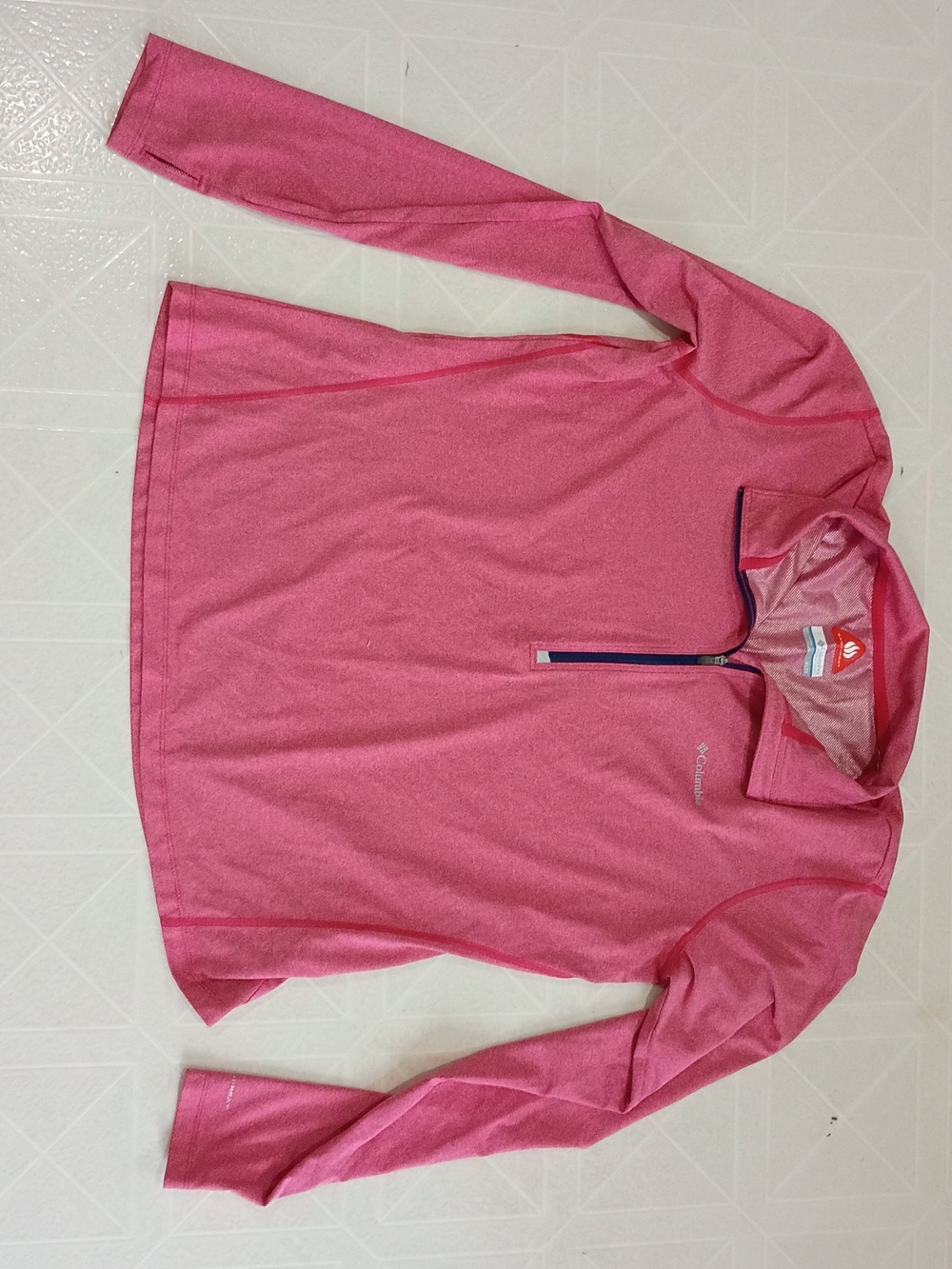 Columbia Women's Pink Half-Zip Pullover Top